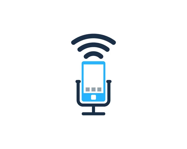Design Telefonu Ikony Podcast Logo — Stockový vektor