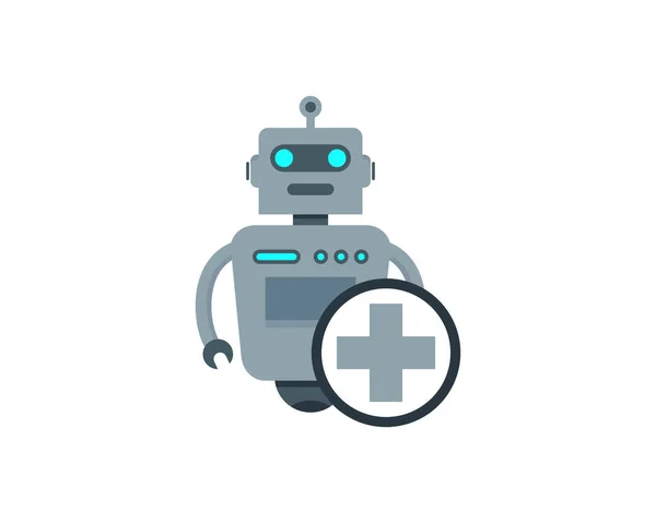 Ιατρικού Ρομπότ Λογότυπο Εικονίδιο Σχεδιασμός — Διανυσματικό Αρχείο