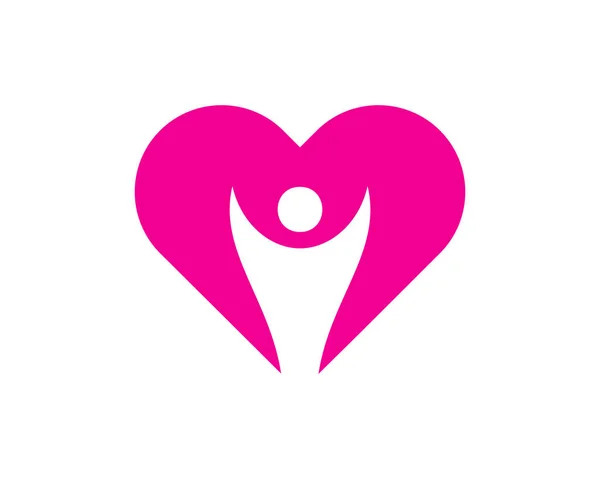 Romantik Insanlar Logo Simge Tasarım — Stok Vektör