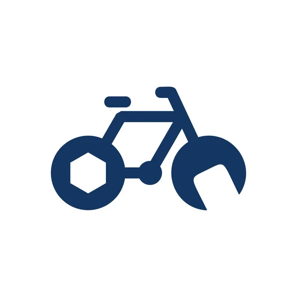 Дизайн Логотипа Велосипедного Ремонта — стоковый вектор