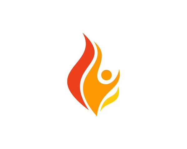 Yangın insanlar Logo simge tasarım