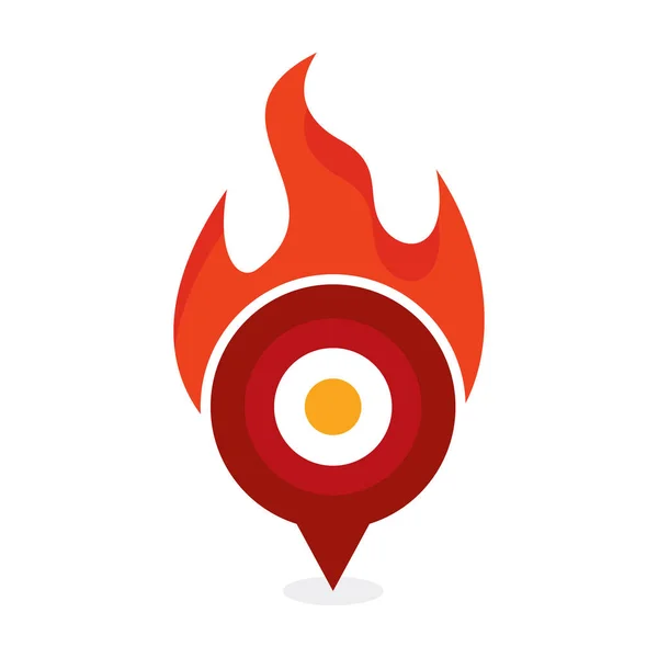 Burn Point Logo Icon Design — Stock Vector