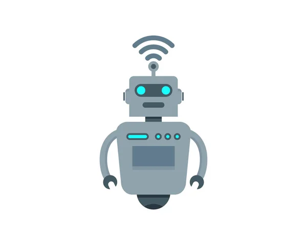 Ρομπότ Λογότυπο Εικονίδιο Σχεδιασμός — Διανυσματικό Αρχείο