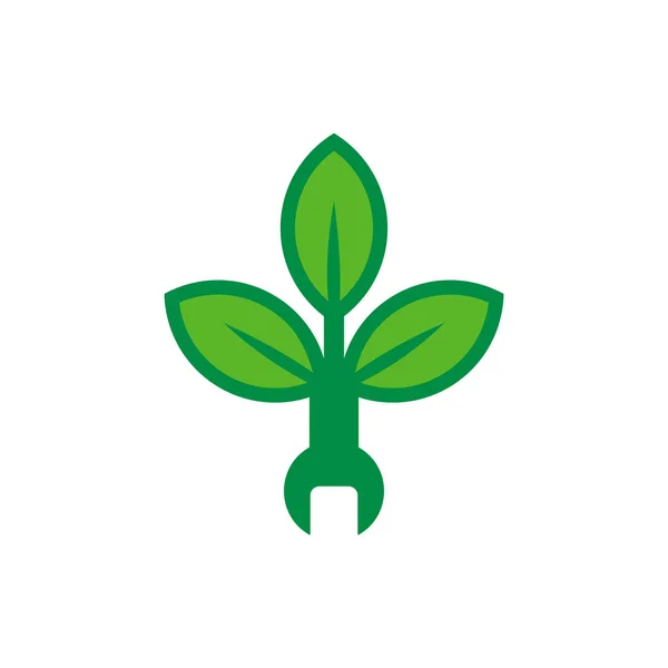 Conception Icône Logo Réparation Écologique — Image vectorielle