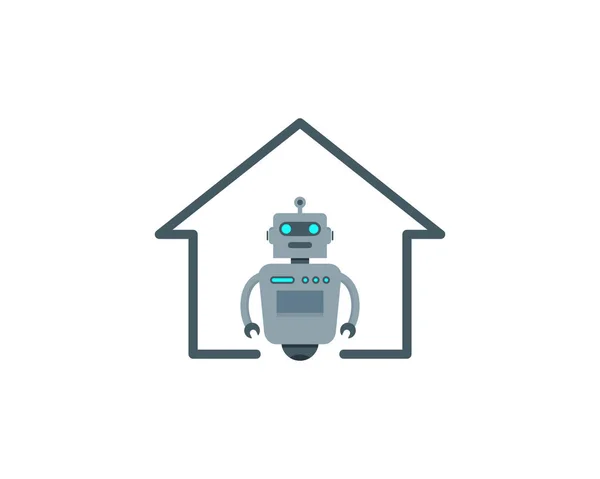 Robot Logo Simge Tasarım — Stok Vektör