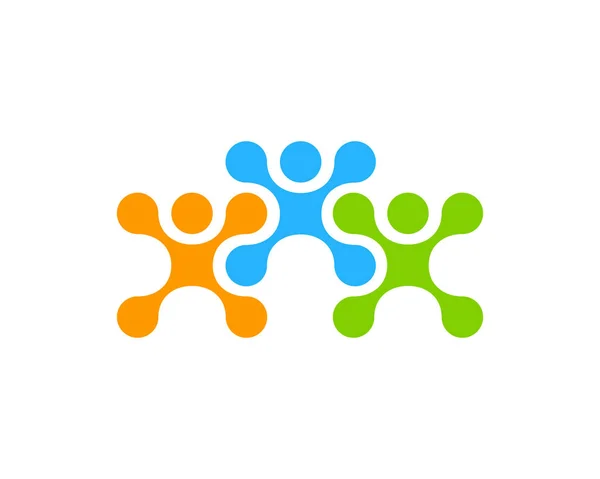 Grupo Personas Logo Diseño Iconos — Vector de stock