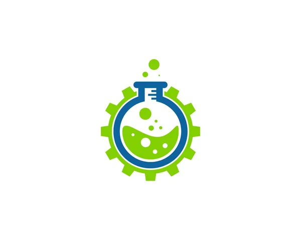 実験室のフラスコ アイコン ロゴのデザイン要素 ベクトル図 — ストックベクタ