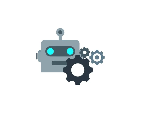 Design Kol Robota Logo Ikonu — Stockový vektor