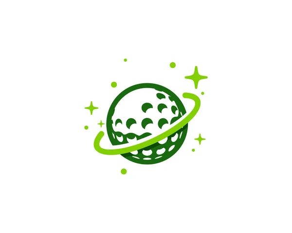 ゴルフ惑星ロゴ アイコン デザイン — ストックベクタ