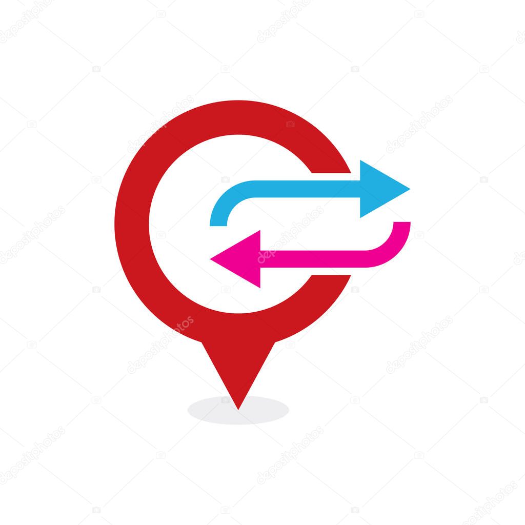 Transfer Point Logo Icon Design