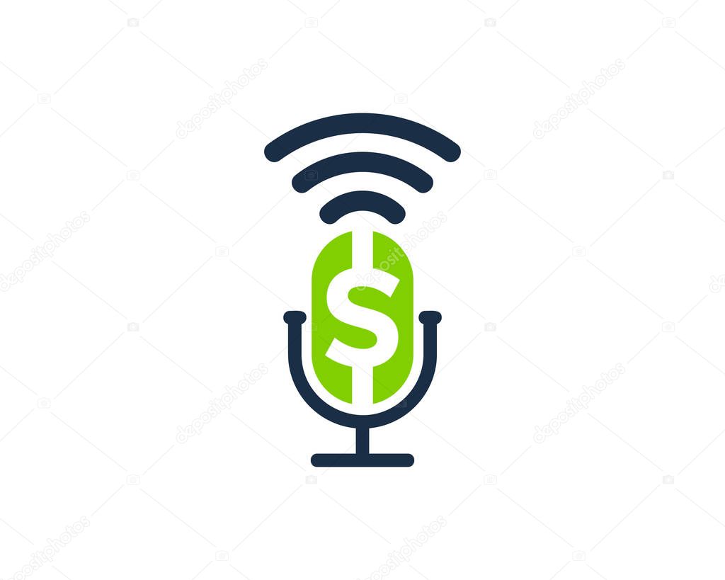Finance Podcast Logo Icon Design