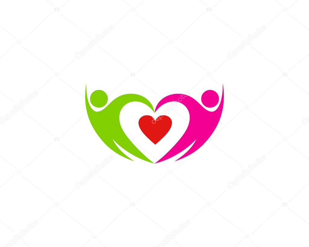 Love People Logo Icon Design
