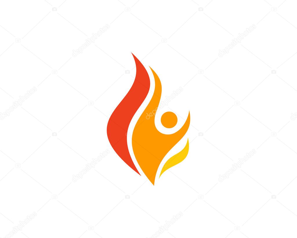 Fire People Logo Icon Design