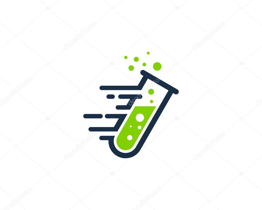 Lab flask Icon Logo Design Element. Vector illustration