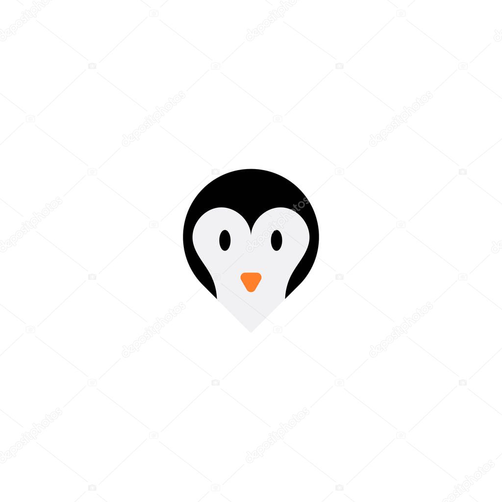Animal Pin Point Logo Icon Design