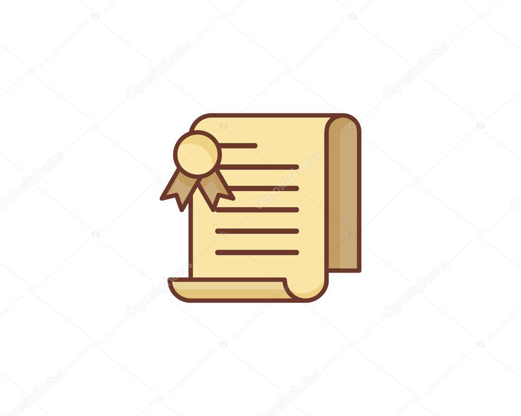 Best Paper Scroll Logo Icon Design