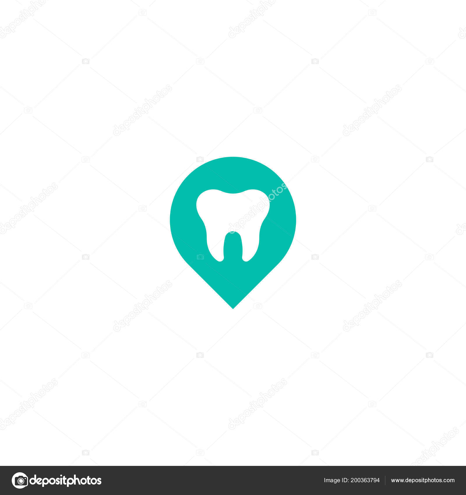 Dental Pin Point Logo Icon Design Stock Vector by ©putracetol 200363794
