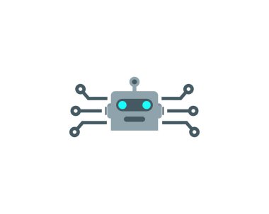 Dijital Robot Logo simge tasarım