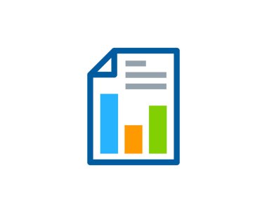 Kağıt rapor Logo simge tasarım