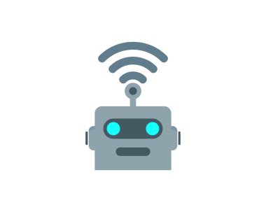 WiFi Robot Logo simge tasarım