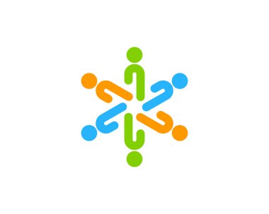 Çiçek insanlar Logo simge tasarım