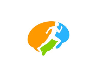 Beyin çalışma Logo simge tasarım