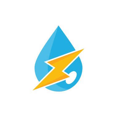 Su enerji Logo simge tasarım