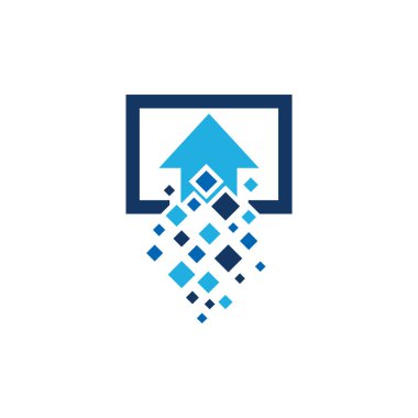 Piksel logo simgesi tasarım upload