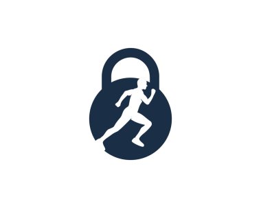 Lock Run Logo Icon Design clipart