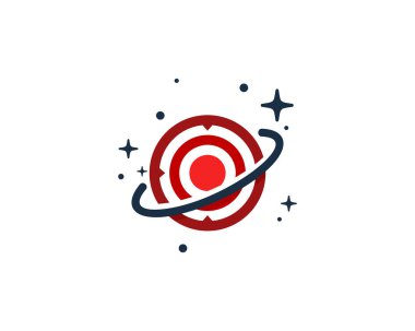 Hedef gezegen Logo simge tasarım