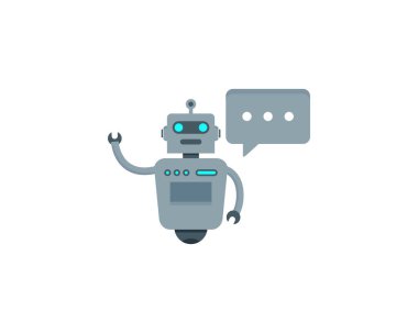 Robot Logo simgesi tasarım konuşmak