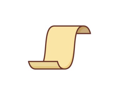 Kağıt kaydırma Logo simge tasarım