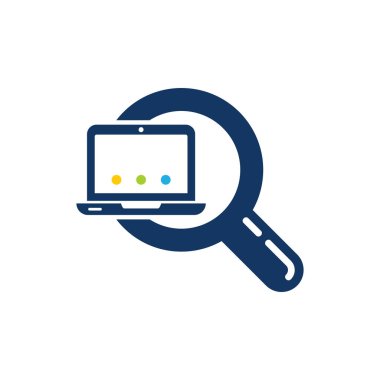 Dizüstü bilgisayar bul Logo simge tasarım