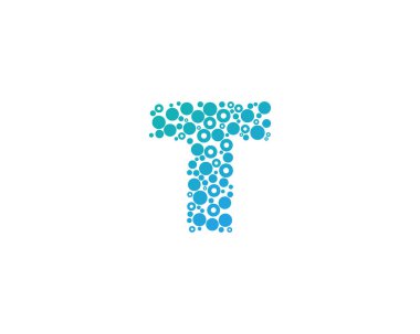 Mektup t kabarcıklar Logo tasarım öğesi