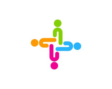 Takım insanlar Logo simge tasarım