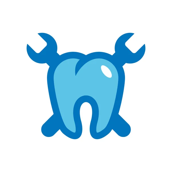 Diseño Del Icono Del Logotipo Reparación Dental — Archivo Imágenes Vectoriales