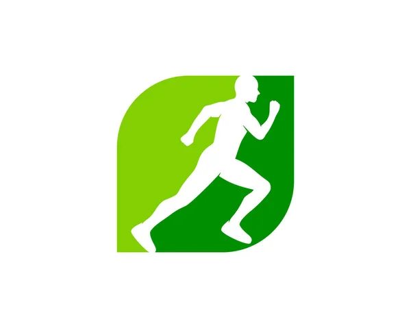 Projeto Ícone Logotipo Corrida Verde — Vetor de Stock