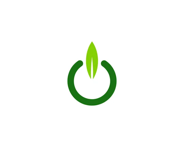 Natura Power Logo Icona Design — Vettoriale Stock