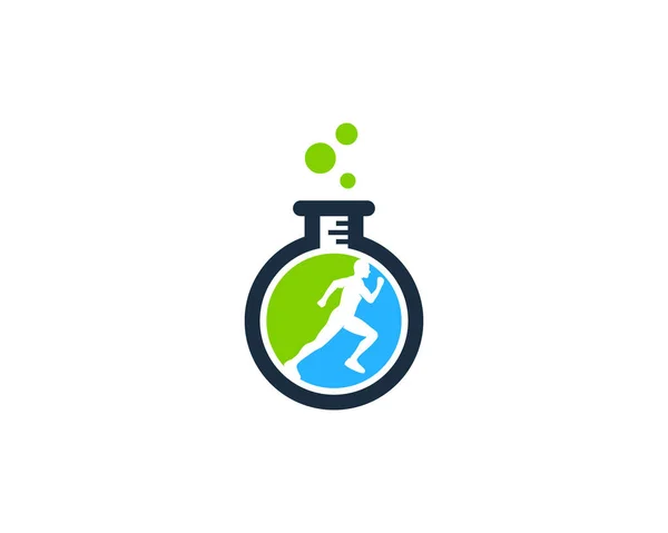 Recherche Run Logo Icône Design — Image vectorielle