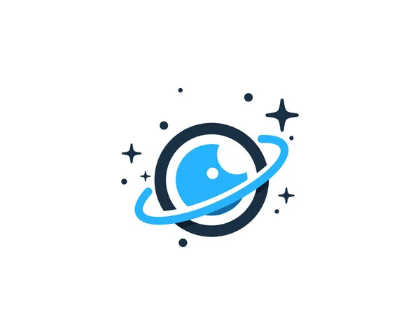 Vision Planet Logo Icon Design — Stock Vector