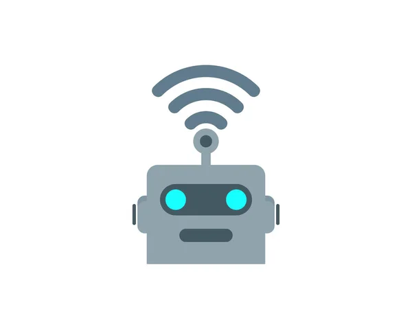 Diseño Del Icono Del Logotipo Del Robot Wifi — Archivo Imágenes Vectoriales