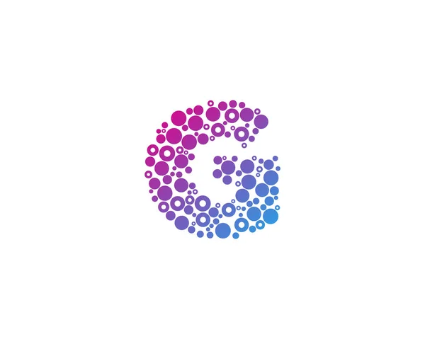 Letra Burbujas Diseño Logo Elemento — Vector de stock