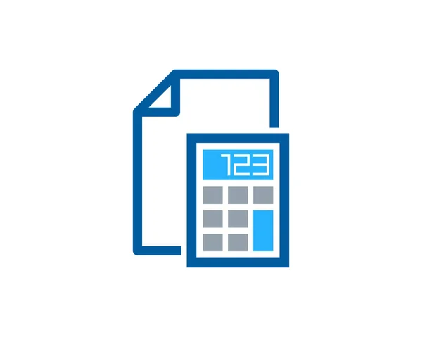 Projekt Ikona Logo Raportu Kalkulator — Wektor stockowy