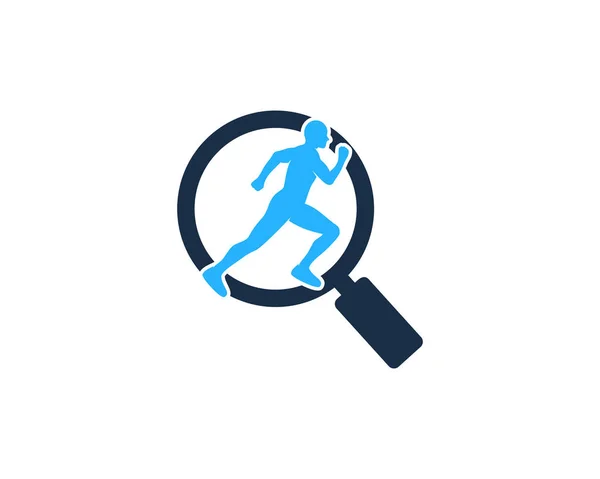 Suche Run Logo Icon Design — Stockvektor