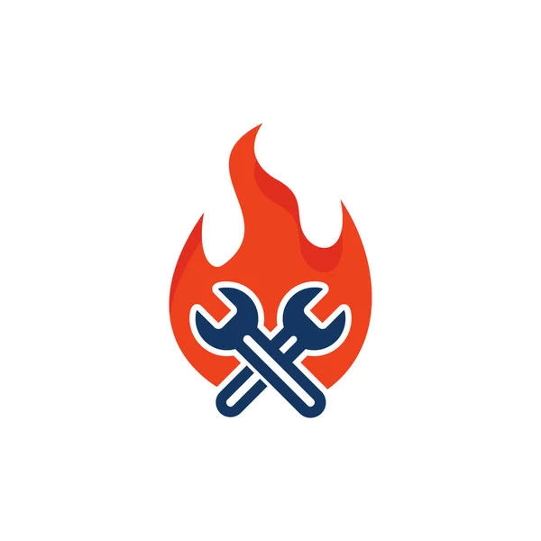 Burn Repair Logo Icon Design — Stock Vector