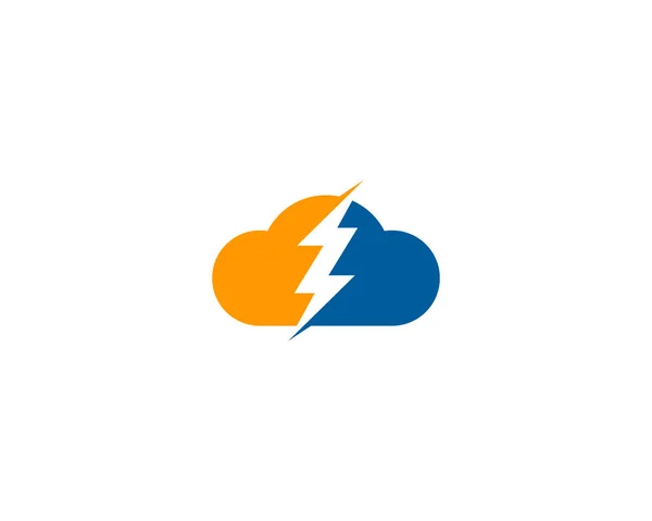 Cloud Power Logo Symbol Design — Stockvektor