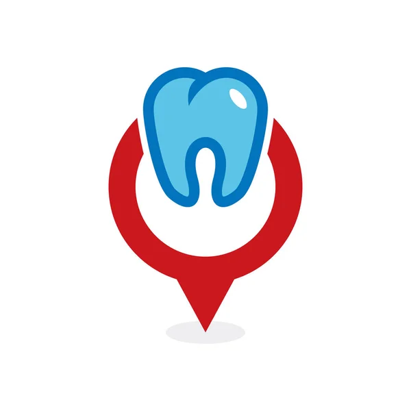 Diseño Del Icono Del Logotipo Del Punto Dental — Archivo Imágenes Vectoriales