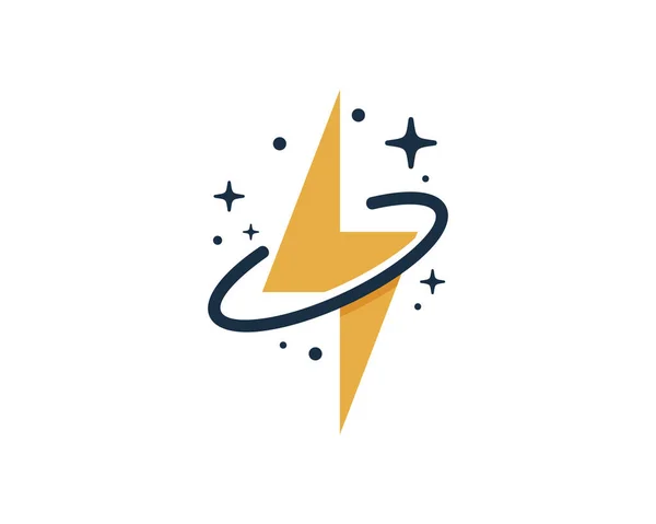 Power Planet Logo Ikon Design — Stock vektor