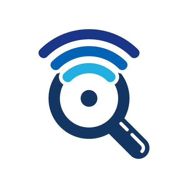 Wifi Encontrar Diseño Iconos Logotipo — Vector de stock