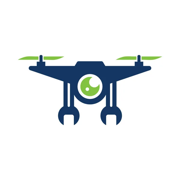 Progettazione Icona Logo Riparazione Drone — Vettoriale Stock